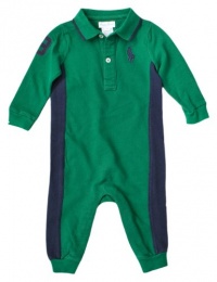 Ralph Lauren Layette Boy's Big Pony Polo Coverall (9 Month, Athletic Green) Ralph Lauren Layette Boy's Big Pony Polo Coverall (9 Month, Athletic Green)