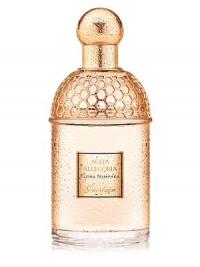 Inspired by nature and created by Guerlain. The AQUA ALLEGORIA form a palette of olfactory emotions centered on the raw ingredients drawing their originality from unexpected combinations of freshly gathered petals, sun-kissed citrus fruit, green and aromatic sensations.Flora Nymphea Floral Fruity: The spirit of orange blossom enfolded in a hint of honey and the delicate petals of the Syringa. Inspired by nature and created by Guerlain. The AQUA ALLEGORIA form a palette of olfactory emotions centered on the raw ingredients drawing their originality from unexpected combinations of freshly gathered petals, sun-kissed citrus fruit, green and aromatic sensations.Flora Nymphea Floral Fruity: The spirit of orange blossom enfolded in a hint of honey and the delicate petals of the Syringa.