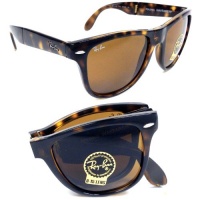 Ray-Ban RB4105 Folding Wayfarer Icons Sportswear Sunglasses/Eyewear - Demi Brown/B-15 XLT / Size 50mm Ray-Ban RB4105 Folding Wayfarer Icons Sportswear Sunglasses/Eyewear - Demi Brown/B-15 XLT / Size 50mm