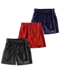 Don't think about it. Just do it! These Nike Franchise Durasheen shorts will make sure he does. Don't think about it. Just do it! These Nike Franchise Durasheen shorts will make sure he does.