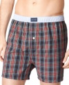 Classic tartan adds some pattern to your boxer style.