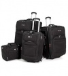 Delsey Helium Fusion Lite 2.0 4 Piece Luggage Set Black