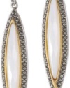 Judith Jack True Colors Sterling Silver, Marcasite and Mother of Pearl Linear Drop Earrings