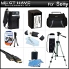 Must Have Accessory Kit For Sony HDR-CX200, HDR-CX260V High Definition Handycam Camcorder Includes Replacement (2300Mah) NP-FV70 Battery + Ac / DC Charger + Deluxe Case + Tripod + Mini HDMI Cable + USB 2.0 SD Reader + Much More
