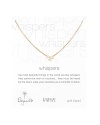 A pretty little package, Dogeared's Whisper Bow miniature gold charm necklace ties your style together.