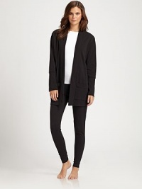EXCLUSIVELY AT SAKS. Beautiful yet functional, this extra soft open front cardigan with dual pockets is perfect for layering tees and tanks. Long sleevesFlat collar with open frontDual pocketsAbout 31 from shoulder to hem94% cotton/6% spandexMachine washImported EXCLUSIVELY AT SAKS. Beautiful yet functional, this extra soft open front cardigan with dual pockets is perfect for layering tees and tanks. Long sleevesFlat collar with open frontDual pocketsAbout 31 from shoulder to hem94% cotton/6% spandexMachine washImported