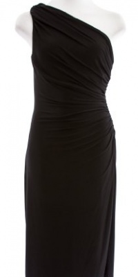 Lauren By Ralph Lauren Black Matte Jersey One Shoulder Sheath Dress 4 Lauren By Ralph Lauren Black Matte Jersey One Shoulder Sheath Dress 4