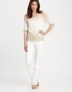 Nothing beats a hand-dyed, ombre knit with a lightweight feel and cozy appeal. BoatneckLong sleevesPull-on styleAbout 26 from shoulder to hem48% linen/37% viscose/15% polyamideHand washImported of Italian fabric Model shown is 5'10 (177cm) wearing US size Small. 