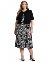 Jessica Howard Women's Plus-Size Ditsy Jacket Dress Jessica Howard Women's Plus-Size Ditsy Jacket Dress
