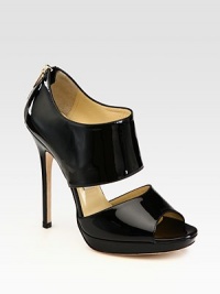 From the 24:7 Collection. Wide bands of shiny patent leather and an exposed back zipper give this high-heeled style plenty of attitude. Self-covered heel, 5 (125mm) Self-covered platform, ½ (15mm) Compares to a 4½ heel (115mm) Open toe Back zipper Leather lining and sole Made in ItalyOUR FIT MODEL RECOMMENDS ordering true size. From the 24:7 Collection. Wide bands of shiny patent leather and an exposed back zipper give this high-heeled style plenty of attitude. Self-covered heel, 5 (125mm) Self-covered platform, ½ (15mm) Compares to a 4½ heel (115mm) Open toe Back zipper Leather lining and sole Made in ItalyOUR FIT MODEL RECOMMENDS ordering true size.