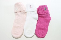 Polo Ralph Lauren girls toddler Triple Roll socks 3pairs - 2-4 years Polo Ralph Lauren girls toddler Triple Roll socks 3pairs - 2-4 years