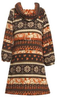 Bonnie Jean Girls 7-16 Stripe Knit Dress With Cowl Neck, Orange, 8 Bonnie Jean Girls 7-16 Stripe Knit Dress With Cowl Neck, Orange, 8