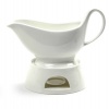 Norpro Porcelain Gravy Sauce Boat with Stand and Candle