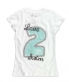 Love 2 Tee Swim White/Aqua X-Large