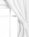 Carnation Home Fashions Vinyl Bathroom Window Curtain, White