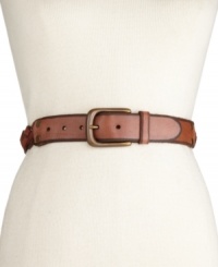 Bohemian beauty. Polish off your look with the casually vintage vibe of this braided leather belt by Fossil. Bohemian beauty. Polish off your look with the casually vintage vibe of this braided leather belt by Fossil.