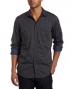 Ben Sherman Men's Plectrum Long Sleeve Double Faced Twill Woven Shirt