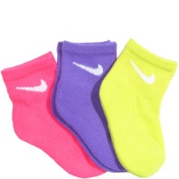 Nike Kids Girls 3 Pack Neon Quarter Cut Socks Assorted, 13-3 Shoe/ 6-7 Sock (Toddler/Kids) Nike Kids Girls 3 Pack Neon Quarter Cut Socks Assorted, 13-3 Shoe/ 6-7 Sock (Toddler/Kids)