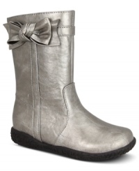 Add to your little one's beautiful looks with these Rosabel boots from Nina, with a classic design and adorable bow accents. Add to your little one's beautiful looks with these Rosabel boots from Nina, with a classic design and adorable bow accents.