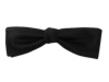 100% Silk Woven Solid Satin Black Self-Tie Slim Bow Tie