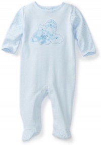 ABSORBA Baby-Boys Newborn Bear Friends Footie, Blue, 3/6 ABSORBA Baby-Boys Newborn Bear Friends Footie, Blue, 3/6