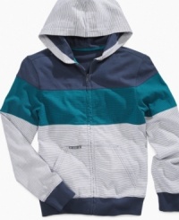 Everything he could want in a layer, this striped hoodie from Epic Threads gives him style and comfort all in one. Everything he could want in a layer, this striped hoodie from Epic Threads gives him style and comfort all in one.