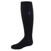 Polo Ralph Lauren girls Superwash Merino Wool Knee High black 1pair - 9-11 (shoe size 4-10)