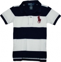 Polo Ralph Lauren Baby Boy's Striped Big Pony Polo (18 Month, Cream) Polo Ralph Lauren Baby Boy's Striped Big Pony Polo (18 Month, Cream)