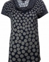 Tommy Hilfiger Women's Polka Dot Tee Small Navy/Grey [Apparel]