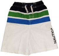 Nautica - Toddler Boy's White Pull-On Swim Shorts/Swimwear/Swim Trunks - 4 T