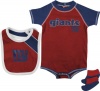 New York Giants Infant Red-Royal Blue Creeper, Bib & Bootie Set (18 Months)