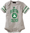 NBA Infant Boston Celtics Short Sleeve Foldover Neck Creeper - R228Szce (Heather Grey, 24 Months)