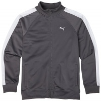 Puma Boys 8-20 7cm Track Jacket, Grey, Large Puma Boys 8-20 7cm Track Jacket, Grey, Large