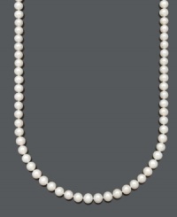 Make your outfit pop with a fresh strand of pearls. Belle de Mer necklace features AA+ cultured freshwater pearls (8-9 mm) with a 14k gold clasp. Approximate length: 22 inches. Make your outfit pop with a fresh strand of pearls. Belle de Mer necklace features AA+ cultured freshwater pearls (8-9 mm) with a 14k gold clasp. Approximate length: 22 inches.