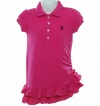 Ralph Lauren Ruffled Polo Dress Pink 2/2T