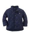 This diamond-quilted microfiber bomber jacket is an updated classic made for timeless durability and style.