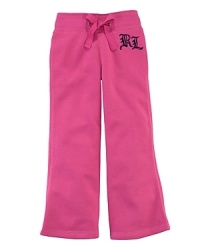 A flared fit and a printed monogram stylishly update the classic athletic sweat pant. A flared fit and a printed monogram stylishly update the classic athletic sweat pant.