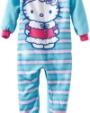 AME Sleepwear Girl's Hello Kitty Sleeper, Blue, 4T