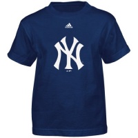 MLB Youth New York Yankees Team Logo S/S Tee (Navy, Large)