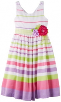 Bonnie Jean Girls 7-16 Purple Stripe Linen Dress, Purple, 8 Bonnie Jean Girls 7-16 Purple Stripe Linen Dress, Purple, 8