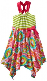 Bonnie Jean Girls 7-16 Hankyhem Print Sundress, Green, 10 Bonnie Jean Girls 7-16 Hankyhem Print Sundress, Green, 10