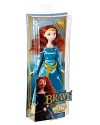 In the Disney/Pixar movie Brave, Merida is a beautiful Scottish princess with fiery red hair and the spirit to match. The Merida core doll brings the character to life in a beautiful, sparkling fashion inspired by the movie-perfect for girls to reenact their favorite scenes.