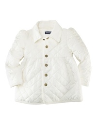 An essential cool-weather jacket is rendered in sleek diamond-quilted microfiber. An essential cool-weather jacket is rendered in sleek diamond-quilted microfiber.