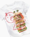 Feed his need for a new fun tee with this playful sandwich graphic tee by Greendog.
