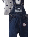 Little Me Baby-boys Infant Jeep Overall Set, Blue, 24 Months