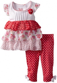 Nannette Baby-girls Infant 2 Piece Polka Dot Legging Set, Red, 24 Months Nannette Baby-girls Infant 2 Piece Polka Dot Legging Set, Red, 24 Months
