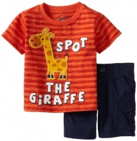 Nannette Baby-boys Infant 2 Piece Giraffe Short Set, Orange, 12 Months Nannette Baby-boys Infant 2 Piece Giraffe Short Set, Orange, 12 Months