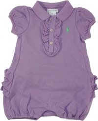 Ralph Lauren Layetto Girl's Ruffle Bubble Romper (3 Month, Purple) Ralph Lauren Layetto Girl's Ruffle Bubble Romper (3 Month, Purple)