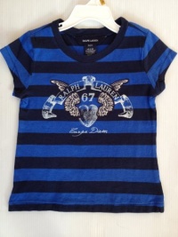 Ralph Lauren Toddler Girl Navy Blue Iris Shirt, Size 2 2T Ralph Lauren Toddler Girl Navy Blue Iris Shirt, Size 2 2T