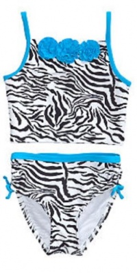 Flapdoodles Two Piece Zebra Print Swimsuit 4-6x (6) Flapdoodles Two Piece Zebra Print Swimsuit 4-6x (6)